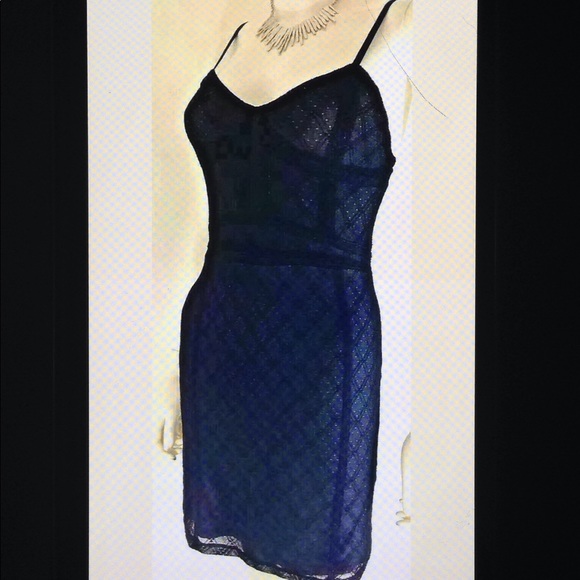 Zara Trafaluc Lace Bodycon Stretch LBD Mini Dress - Picture 3 of 8